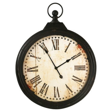 Zentique 27 in. Round Iron Wall Clock