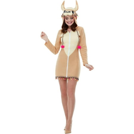 Women's Cute Farm Animal Llama Dress Costume Medium 10-12