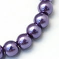 thumbnail image 2 of Baking Painted Pearlized Glass Pearl Round Bead Strands Indigo 8~9mm Hole: 1mm about 100~105pcs/strand 31.4 inch, 2 of 4