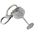 thumbnail image 5 of unbranded  Decorative Bag Pendant Bling Backpack Key Fob Wine Charm Keychain Keychains Lovers Miss Silver, 5 of 7