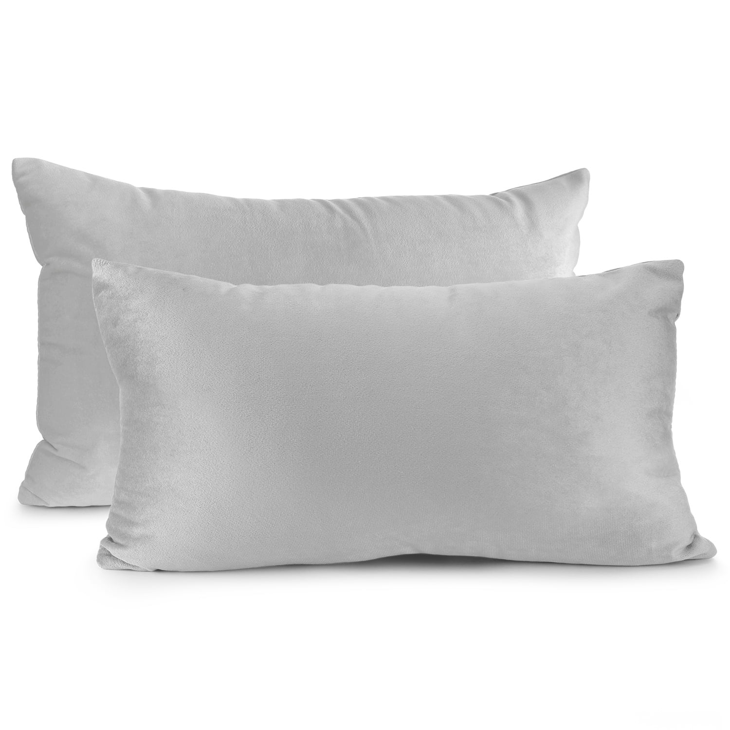 2Pcs Bolister Throw Pillow Cover Shell Soft Fleece Waves Strips Geometric 12x20" 