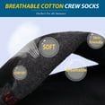 thumbnail image 2 of Nevend 6 Pairs Men's Sport Athletic Cotton Socks Running Heavy Cushion Casual Crew Solid Socks Black (Size 9-11), 2 of 8