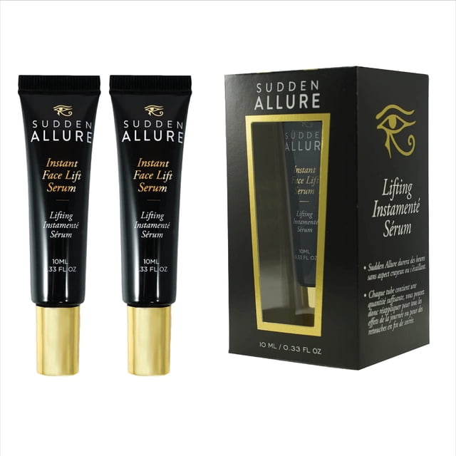 Sudden Allure Sérum Liftant Instantané pour le Visage – Efface les Poches sous les Yeux et les Rides en 60 Secondes – Crème Raffermissante pour le Visage et les Yeux – Raffermit Instantanément et Rouge
