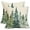 Watercolor Dark Green Teal Tree, variant on Watercolor Tree Pillow Covers 18x18 Set of 2 Green Teal Forest Rustic Nature Themed Decorative Throw Pillows Winter Christmas Outdoor Farmhouse Linen Cushion Case Decor for Sofa Couch Bed