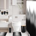 thumbnail image 5 of Bathroom Accessories Bathroom Sets with Shower Curtain and Rug, Waterproof Shower Curtain with Ultra Absorbent Rug Bathroom Accessories Set for Home Decor-Black, 5 of 6