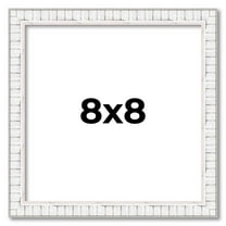 8x8 Frame White Real Wood Picture Frame Width 0.75 inches | Interior Frame Depth 0.5 inches | White