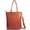 Orange-brown, variant on Women's Vertical Tote Bag with Removable Shoulder Strap Vegan Leather Shoulder Handbag Satchel Bag | Vertical