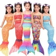 thumbnail image 3 of Mermaid for Swimming Girls Swimsuit Princess Bikini Set Bathing Suit Swimmable Costume (No Monofin), 3 of 6