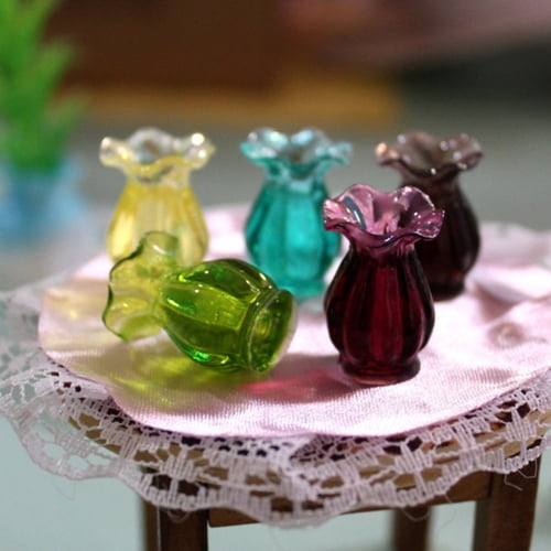 Cheers.US Small Vase Cute Mini Flower Vases Resin Mini Flower Vase