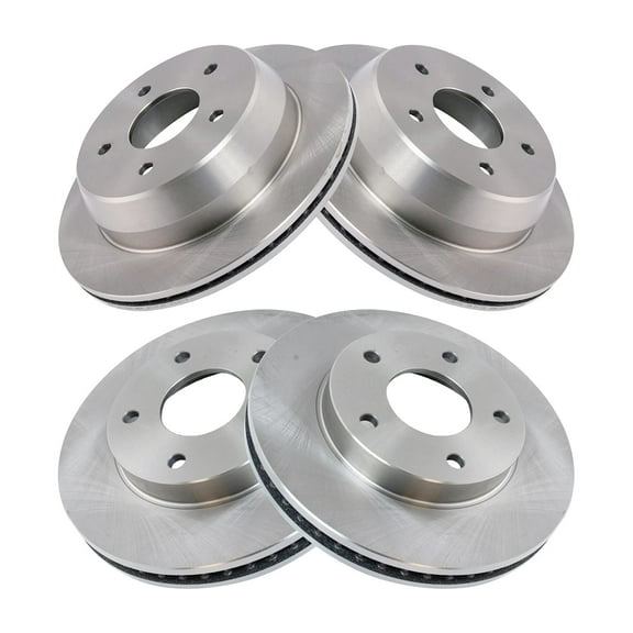 TRQ Front & Rear Brake Rotors Set Fits Select 1998-2005 Chevrolet Blazer 1998-2001 GMC Jimmy
