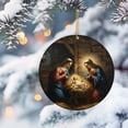 thumbnail image 4 of Adorno navideño redondo para el pesebre, adorno de la Virgen María, adorno para el árbol de Navidad, adornos navideños católicos, adornos cristianos del nacimiento de Jesús, calcetines navideños., 4 of 6
