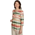 thumbnail image 3 of Alfred Dunner Womens Watercolor Stripe Top, 3 of 4