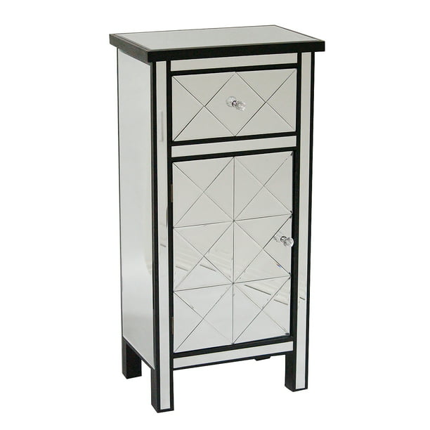 31 Black Wood Tall Accent Cabinet With, Tall Black Accent Cabinet With Doors