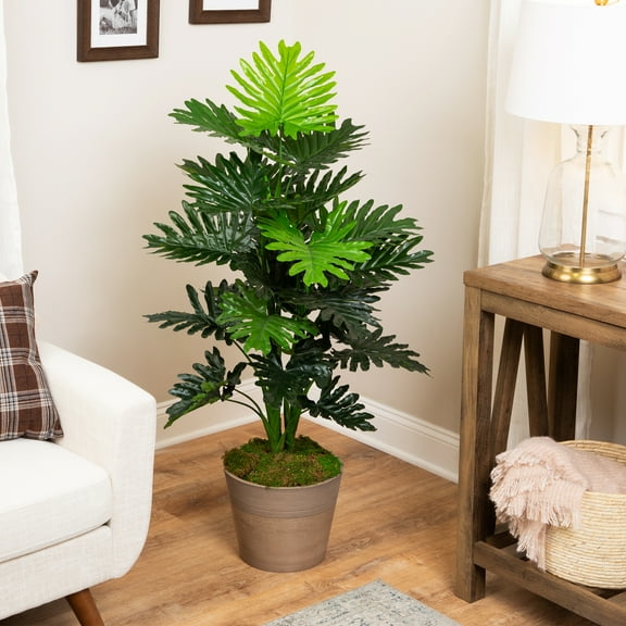 Northlight Potted Philodendron Selloum Artificial Plant - 47"