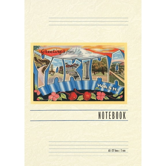Vintage Lined Notebook Greetings from Yakima, (Paperback)