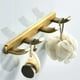 thumbnail image 2 of Bronze Bathroom Shelf with Hooks, Aluminum Alloy Storage Rack, 2 of 5