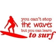 thumbnail image 1 of Surfing Vinyl Wall Decal | Girl's Surf Bedroom Sticker | Waves & Beach | 20"x9" [CK105], 1 of 4