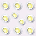 thumbnail image 7 of Renovators Supply Spot Light Ring White Trim 5" ID x 9" OD Mini Medallion Set of 10, 7 of 7