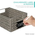 thumbnail image 2 of Best Choice Products Set of 4 12in Woven Water Hyacinth Pantry Baskets w/ Chalkboard Label, Chalk Marker - Gray, 2 of 7