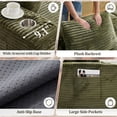 thumbnail image 5 of IPKIG Green Corduroy 85" Double Chaise Sofa Bed, No-Assembly-Required Oversized Loveseat with Boneless Cloud Sleeper Design, 5 of 8