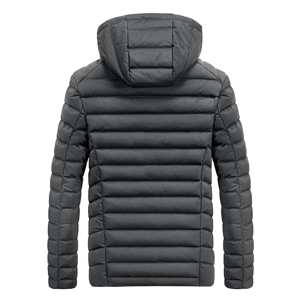 Gibobby Chamarra hombre casual Chaqueta Con Capucha para Hombre, Chaqueta de Invierno para Hombre, Chaqueta con Cremallera para Hombre(Gris oscuro,XG)