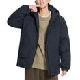 thumbnail image 4 of Mrmaere Men's Hooded Zip-Up Jacket Multi-Color Option Casual Warm Outerwear for Daily & Outdoor Wear Black XL, 4 of 7