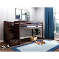 thumbnail image 4 of JACKPOT Contemporary Solid Wood Low Loft Twin Bed with 3 Step Stairway in Cherry, 4 of 6