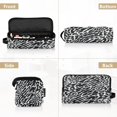 thumbnail image 3 of Hair Tools Storage with Heat Resistant Mat- Deep Black and White Printed Curling Iron Travel Bag/Flat Iron Case for Women, 3 of 8
