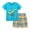 ZN Sky Blue, variant on Boys Outfits Toddler Cotton Short Sleeve T Shirt Short Set Leisure Summer Outfits Baby Boy Clothes Orange 1 Years-2 Years