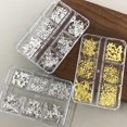 thumbnail image 4 of Abalorios y gemas para uñas acrílicas con forma de mariposa y lazo dorado, 4 of 7