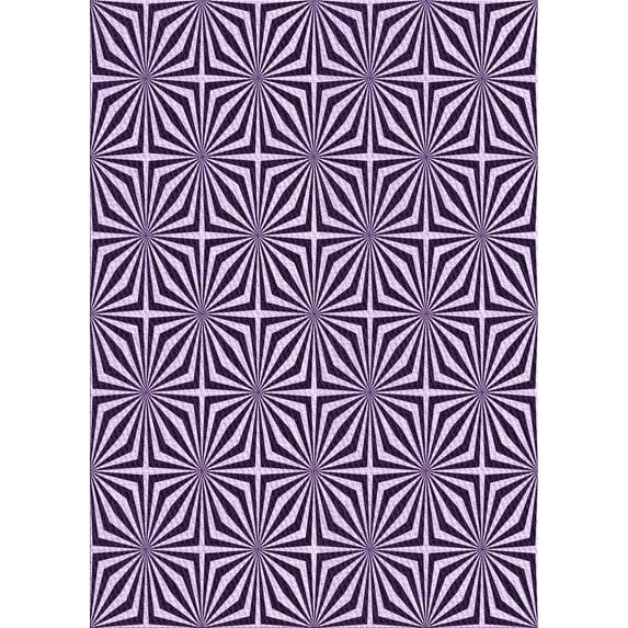 Ahgly Company Machine Washable Indoor Rectangle Transitional Dark Purple Area Rugs, 8' x 12'