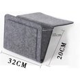 thumbnail image 5 of QUETO Thick Felt Bedside Storage Bag Sofa Bed Hanging Organizer for Magazine Book Phone Remote Control Pad with 5 Pockets (Cream Color), 5 of 5
