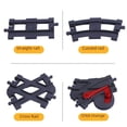 thumbnail image 2 of Tren eléctrico pequeño compatible con Lego Depot Bulk Parts Bulk Rail curvo Rail recto accesorios de pista bloques de construcción de partículas grandes, 2 of 4