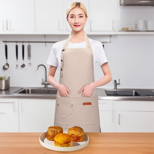 Apron Sleeve Kitchen for Home Chefs Durable Polyester Stain Utility Aprons with Pockets for Pro Cooking and Serving