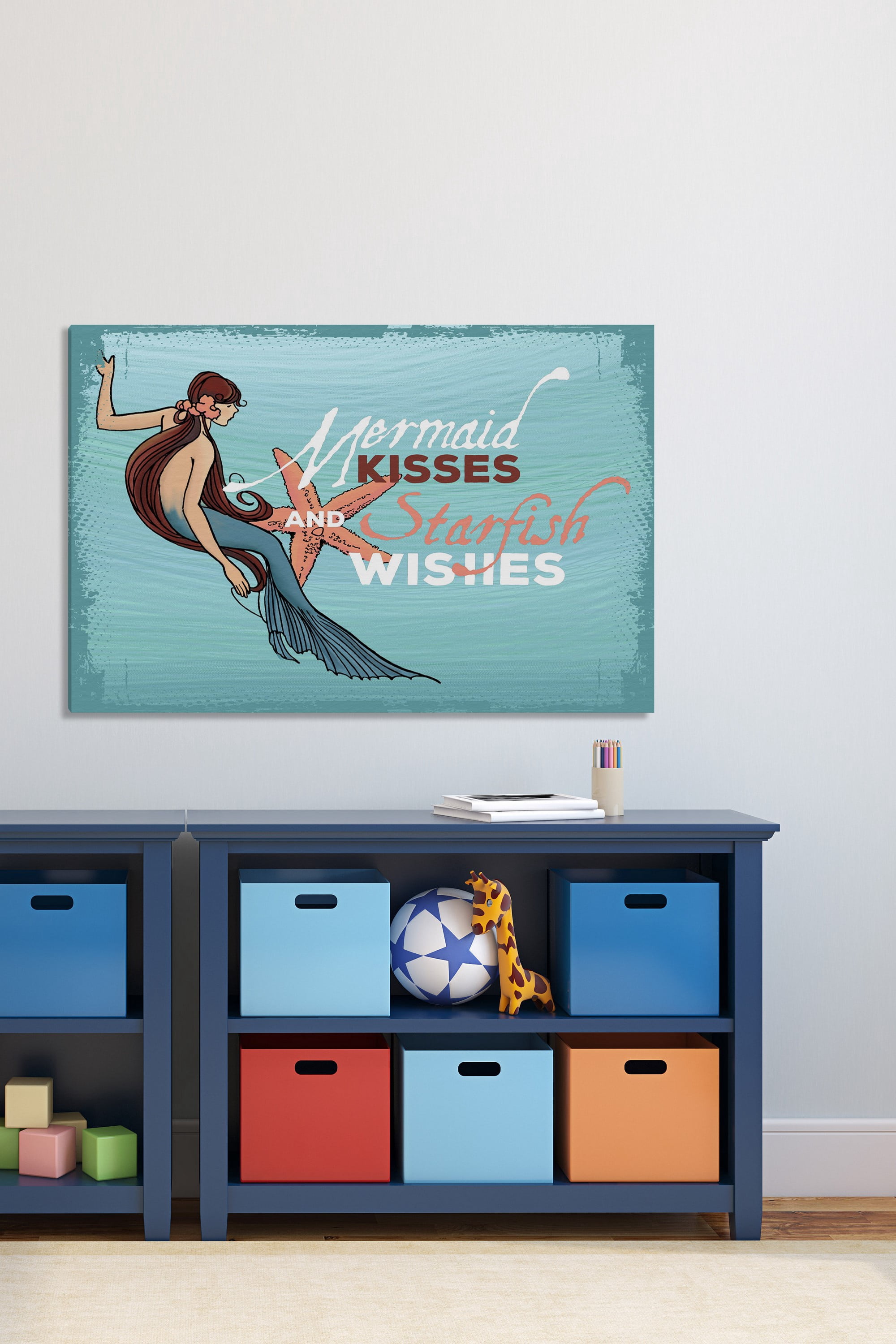 "Mermaid Kisses" Painting Print on Wrapped Canvas