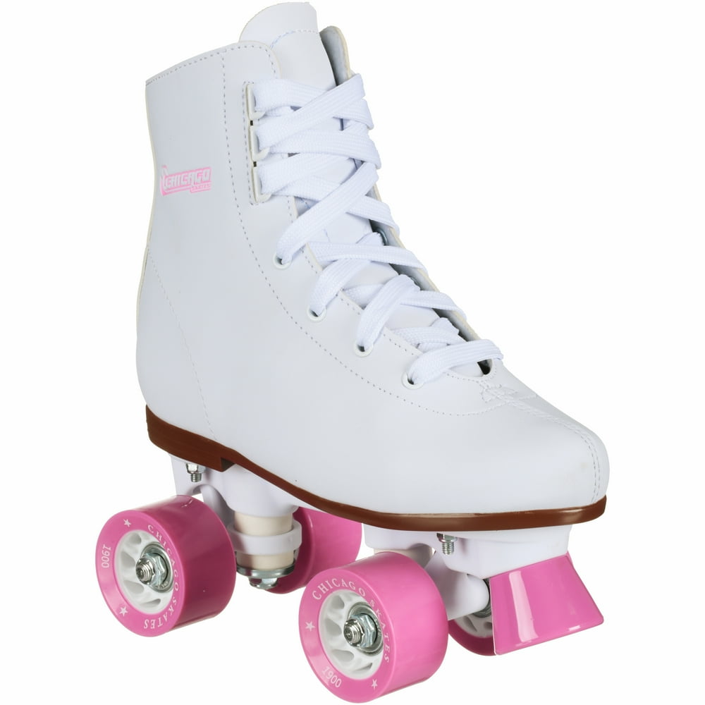 Chicago Girls' Classic Quad Roller Skates White Junior Rink Skates