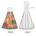 thumbnail image 4 of Wobogo Pink Flamingos Hand Towel Set of 2 Absorbent for Kitchen and Bathroom With Velcro Hanging Loop 18.2×14in, 4 of 7
