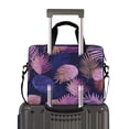 thumbnail image 2 of 16" Laptop Briefcase for Work Travel Laptop Shoulder Bag Carrying Handbag Laptop Case Pink and Purple Palm Leaves, 2 of 8