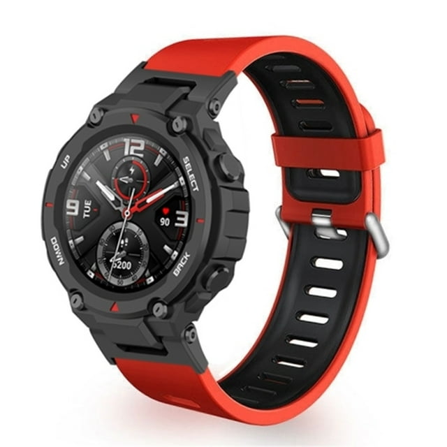 EGNMCR Doux Deux Couleurs Watch Straps Compatible pour Amazfit T-Rex/ Pro Band Straps