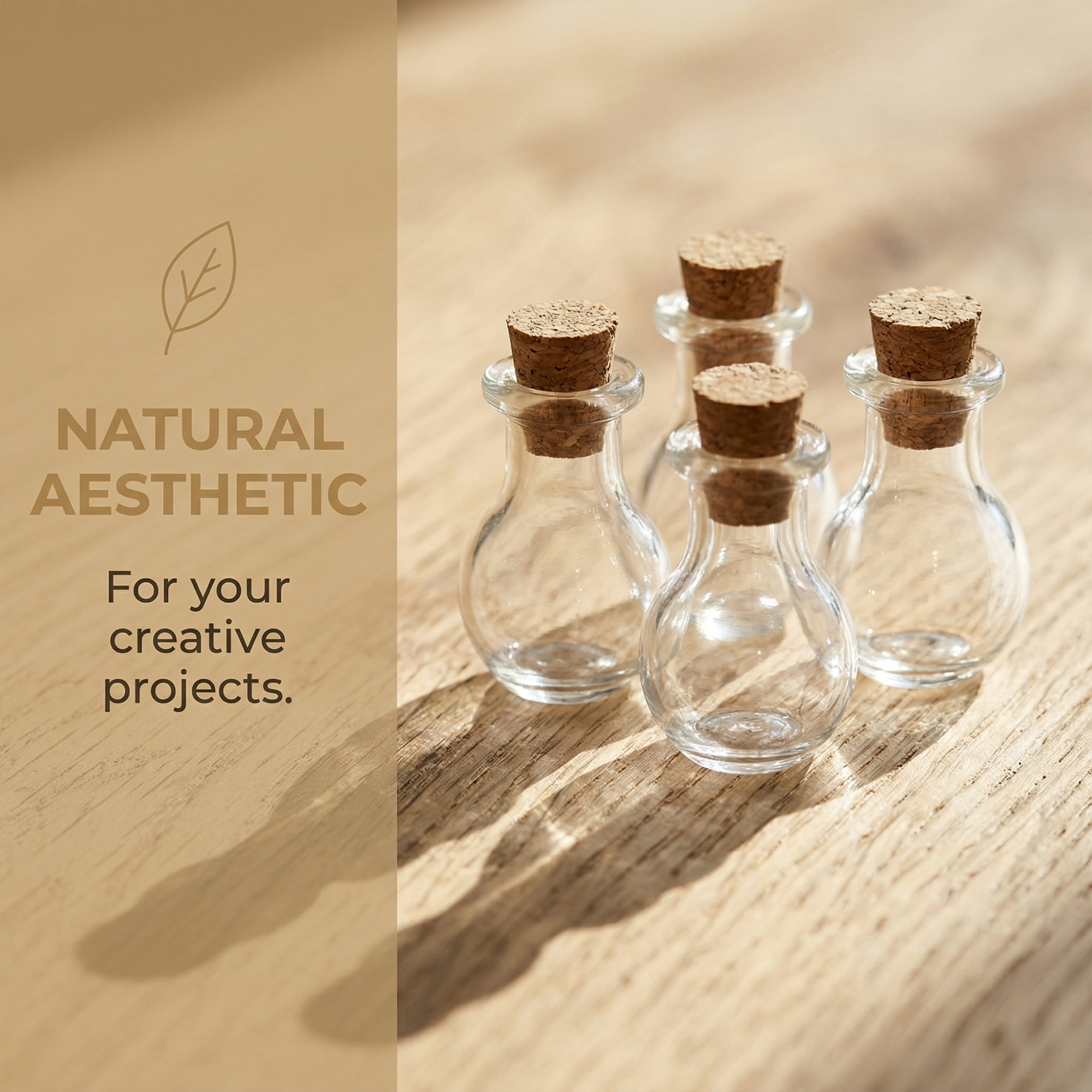 Unique Bargains 6Pcs Tiny Glass Bottles with Cork Stoppers Spherical 0.6" x 0.6" x 1.2"