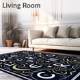 thumbnail image 2 of ODIKA 2'x3' Machine Washable Non-Slip Area Rug, Juvenile Literacy Enhancement Surface Decorated With Heavenly Bodies High Traffic Rug with Pad, Black, 693910, 2 of 8