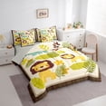 thumbnail image 2 of Erosebridal Kawaii Lion Kids Twin Bedding Sets 7-Piece, Jungle Wildlife Bedding Comforter Set, 2 of 7