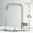 thumbnail image 5 of VIGO Cass Industrial 14 in. H Single Handle Kitchen Bar Faucet in Stainless Steel, 5 of 13