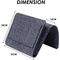 thumbnail image 3 of (Color crema) Bolsa de almacenamiento para cabecera de cama de fieltro grueso, organizador colgante para sofá cama, almohadilla de Control remoto para teléfono y revistas con 5 bolsillos, 3 of 5