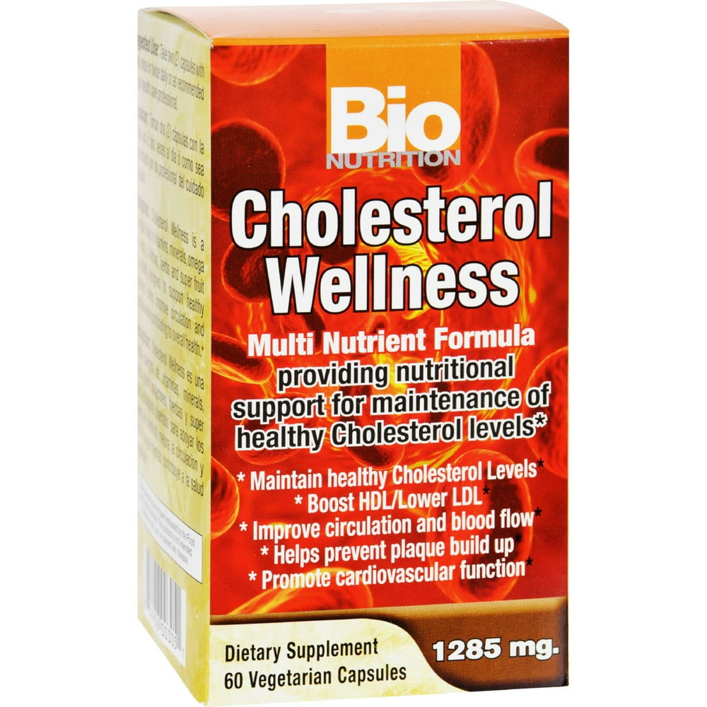 Bio Nutrition Cholesterol Wellness 60 Vegetarian Capsules Walmart