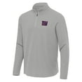 thumbnail image 2 of Men's Antigua  Heather Gray New York Giants Sync Tri-Blend Quarter-Zip Pullover, 2 of 3