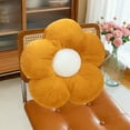 thumbnail image 3 of Cute Sunflower Soft Plush Cushion - Skin-Friendly Seat Pad for Sofa, Living Room & Bedside Window Seat, Vibrant Floral-Themed Decor, Non-Slip Bottom & Washable Fabric, Durable Plush, 14in, Brown, 3 of 7