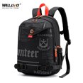 thumbnail image 2 of Mini mochila impermeable para hombre, mochila de viaje ultraligera de nailon, mochila para adolescentes, estudiantes, mochila con estampado de letras, bolso pequeño XA24C, 2 of 5