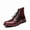 Red, variant on Men's Lace-Up Ankle Boots Vintage Brogue Dress Boots Fashion Casual Hiking Boot with Non-Slip Rubber Sole