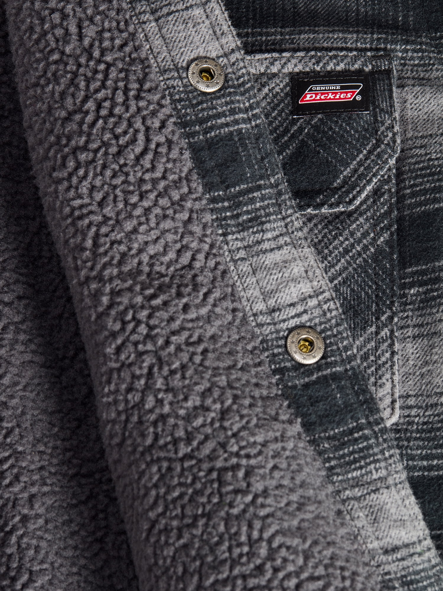 Genuine Dickies Men's HeavyWeight Flannel Shirt Jacket with
